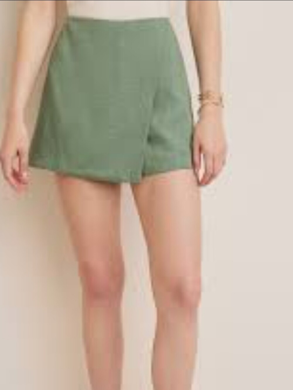 Francesca's Collections Sage Green High-Rise Skort